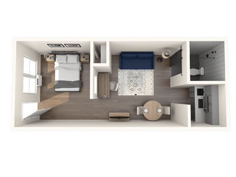 The Prospect Urban 1x1 B Floor Plan